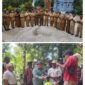 Wakil Bupati Fakfak Donatus Nimbitkendik bersama Plt. Kepala Dinas Perkebunan Fakfak Widhi Asmoro Jati berpose bersama para pejabat dan staf dilingkungan Dinas Perkebunan Fakfak. (Foto. Disbun)